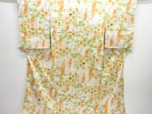 藤に蝶模様小紋着物